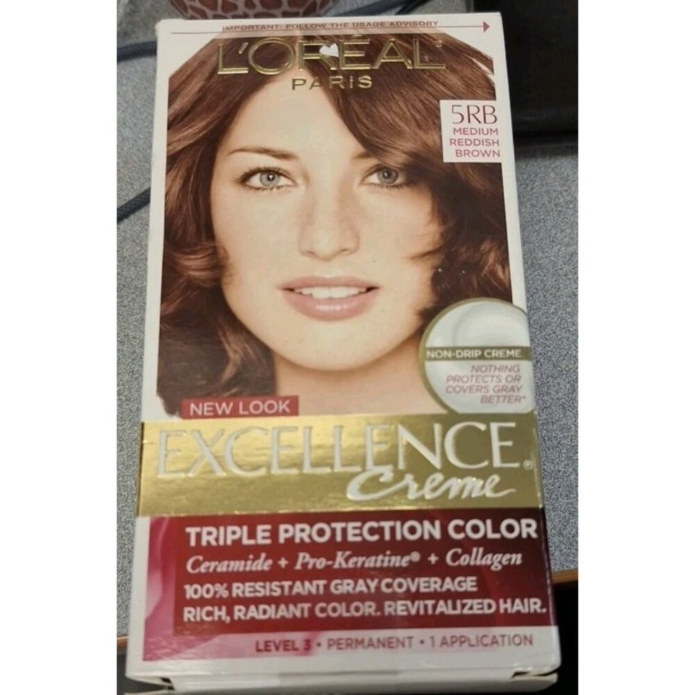 L'Oreal Excellence Creme Hair Color #5RB Medium Reddish Brown 1 Pack NEW